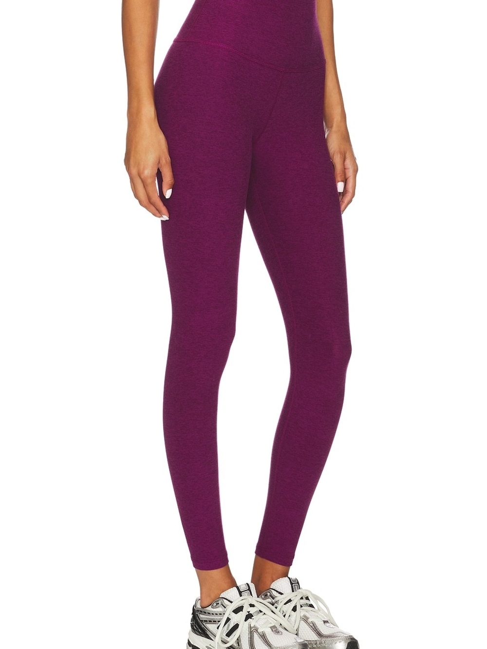 Beyond Yoga High-Waist Aubergine Beet Leggings